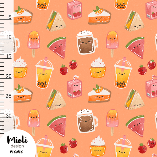 Mieli Design: PICNIC peachy, luomupuuvillatrikoo