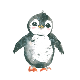 Kaverini silityskuva: Pingu, pieni 8cm ja iso 14,5cm