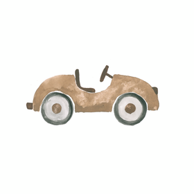 Kaverini silityskuva: Potkuauto, 6,5 cm x 14,5 cm 