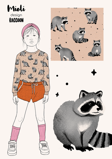 Mieli Design: RACCOON nude, joustocollege