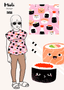 Mieli Design: SUSHI pink, luomupuuvillatrikoo