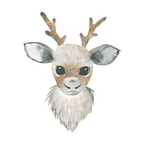 Kaverini silityskuva: Poro, pieni 8cm ja iso 14,5cm