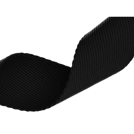 Polycotton T-nauha / laukkuhihna 38mm, musta