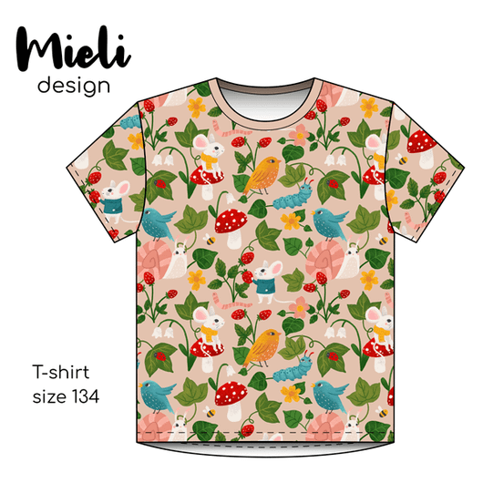 Mieli Design: TINY FOREST nude, luomupuuvillatrikoo