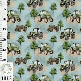 Ihka Clothing: Tractors luomupuuvillatrikoo, blue