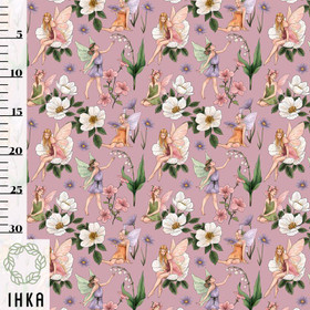 Ihka Clothing: Summer Fairies luomupuuvillatrikoo, Vintage Pink 