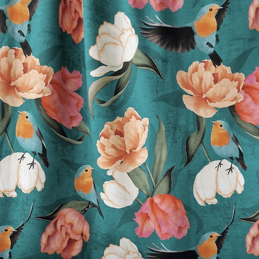 Mieli Design: TULIP GARDEN, luomupuuvillatrikoo