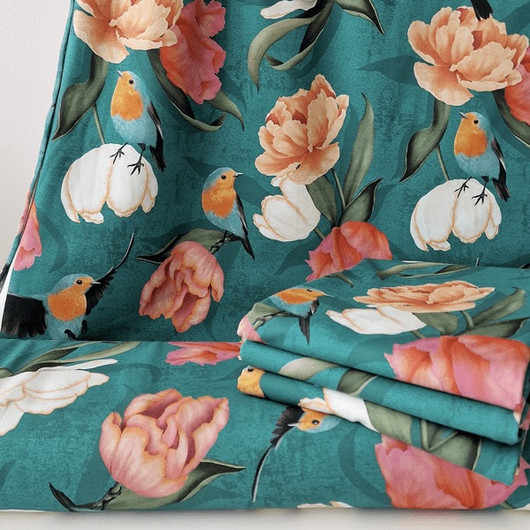 Mieli Design: TULIP GARDEN, luomupuuvillatrikoo