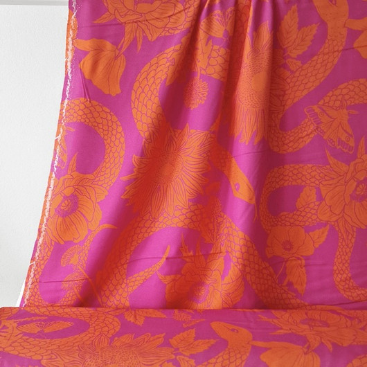 Mieli Design: VIPER fuksia, kudottu viskoosi