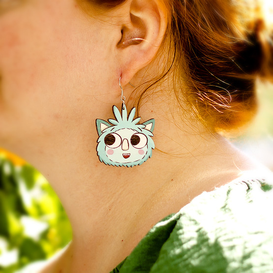 Turkoosi Repputepposen naama – korvakorut