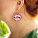 Pinkki Repputepposen naama – korvakorut