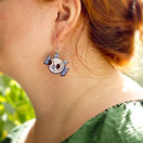 Sininen Repputepposen naama – korvakorut