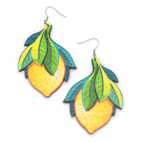 Sitruuna – korvakorut koukuilla