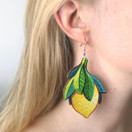 Sitruuna – korvakorut koukuilla