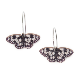 Ruutuperhonen Mini – korvakorut renkailla