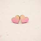 Vaaleanpunainen Sydän – nappikorvakorut