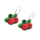 Puolukka – korvakorut renkailla