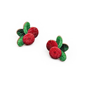 Puolukka – nappikorvakorut