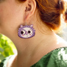 Violetti Repputepposen naama – korvakorut