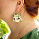 Vihreä Repputepposen naama – korvakorut