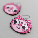 Pinkki Repputepposen naama – korvakorut