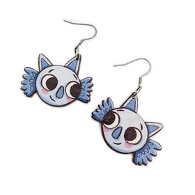 Sininen Repputepposen naama – korvakorut