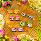 Turkoosi Repputepponen – nappikorvakorut