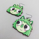 Vihreä Repputepposen naama – korvakorut