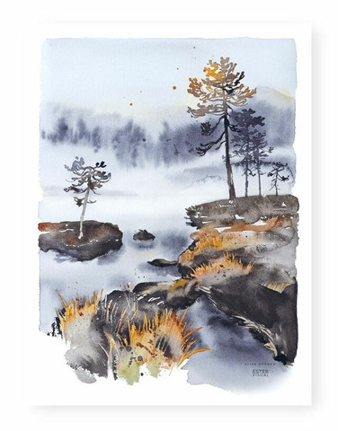 Ester Visual: Erämaan reunalla 30x40 cm