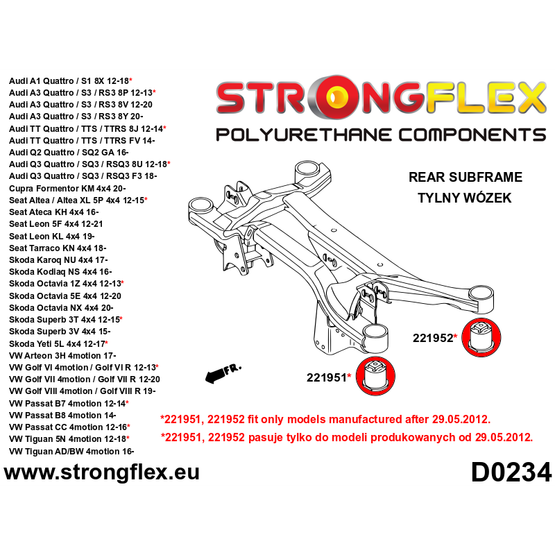 026275A: Full suspension polyurethane bush kit SPORT