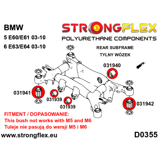 036248B: Full suspension polyurethane bush kit