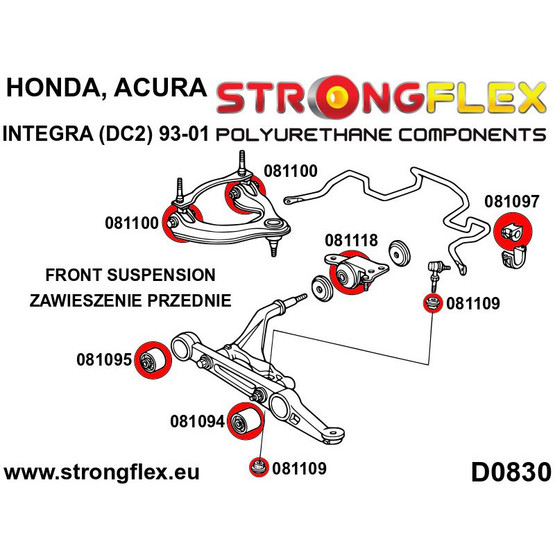 086196B: Front suspension bush kit
