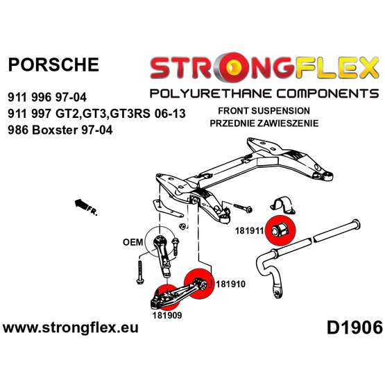 186101B: Front suspension bush kit