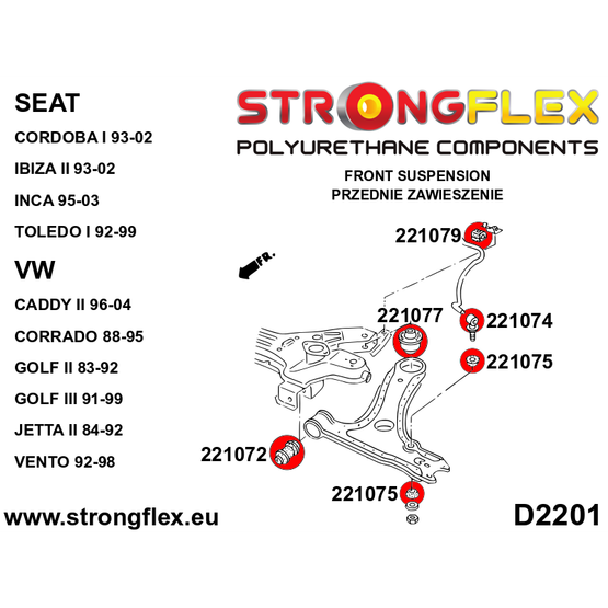 226238A: Full suspension bush kit SPORT