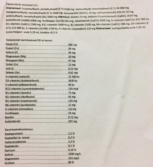 NAF VitaFerrin -tehokas ravintolisä: rautaa, vitamiineja