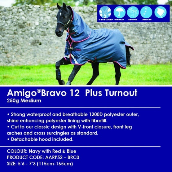 Amigo Bravo12 Turnout Plus 0g LITE /100g/ 250g MED / 400g HVY