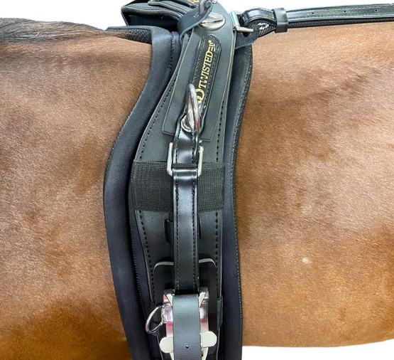 TWisted3D: Hybrid harness QUICK HITCH leather 8cm 