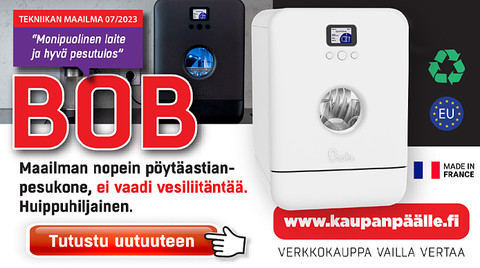 Bob on maailman nopein pöytäastianpesukone! TM TESTIMENESTYS!