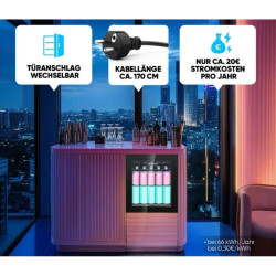 Bomann lasiovellinen juomakaappi  UUTUUS 2026!