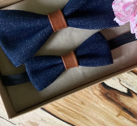 Farkku/Nahkarusetti Lasten Sininen/Ruskea