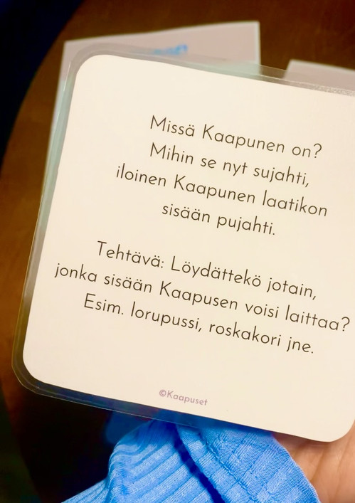 MISSÄ KAAPUNEN ON? - SIJAINTIKÄSITTEET KUVIN JA LORUTELLEN