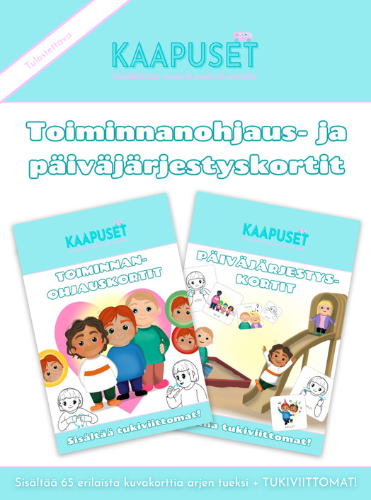 TOIMINNANOHJAUS- JA PÄIVÄJÄRJESTYSKORTIT TUKIVIITTOMILLA PAKETTINA