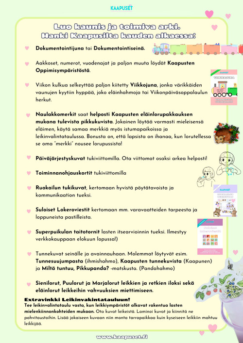  Vinkit elokuun teemapäiviin & uuden kauden alkuun! (MAKSUTON)