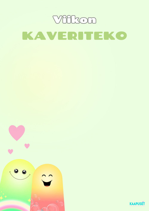 TULOSTA VIIKON KAVERITEKOPOHJA