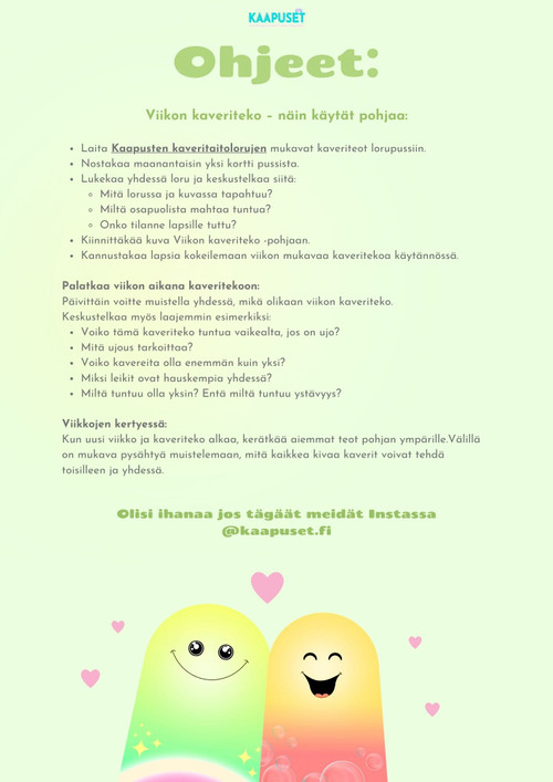 TULOSTA VIIKON KAVERITEKOPOHJA