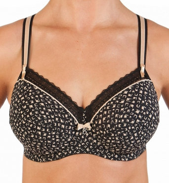 Bestform musta-beige kaarituellinen rintaliivi 80I