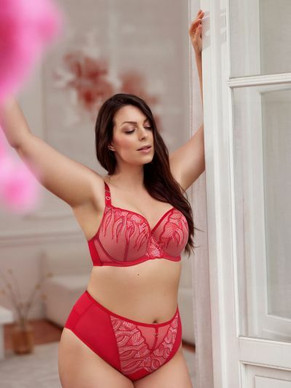 Gorsenia Crazy heart punainen kaarituellinen toppaamaton rintaliivi 80E