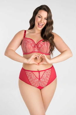 Gorsenia Crazy heart punainen housu koko M