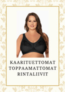 Kaarituettomat toppaamattomat rintaliivit