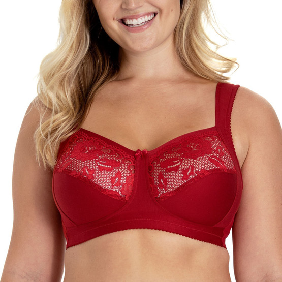 Miss Mary Lovely Lace punainen kaaritueton toppaamaton rintaliivi 105B